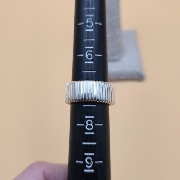 Size 7 Sterling Silver Rhodochrosite Stone ESPO Band Ring A5340 - Picture 6 of 8